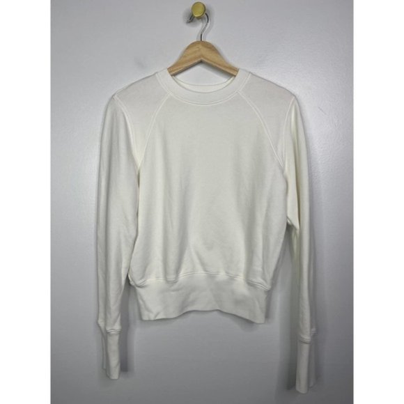 ATM French Terry Garment Dye Vintage Raglan Sweater Women's White Size: XS NWOT - Picture 2 of 9
